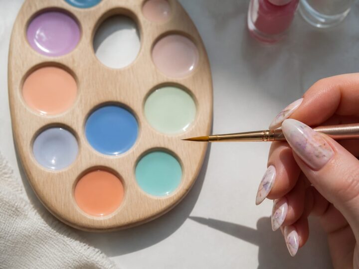 Watercolor nails aduc un efect delicat și elegant, între artistic și ușor de purtat