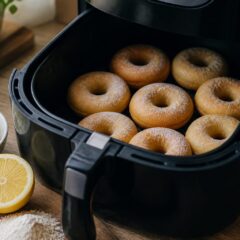 Gogoșile cu lămâie se coc în 10 minute la air fryer și nu conțin ulei în compoziție